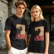 Olive t-shirt with vintage black dragon print design