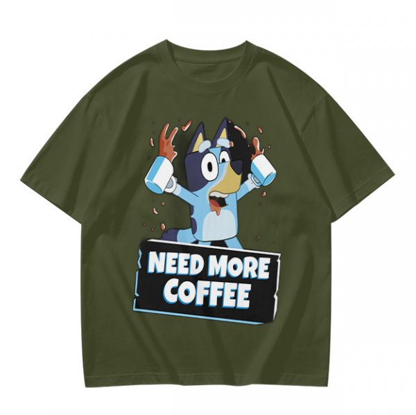 Bluey Character 'Need More Coffee' Graphic T-Shirt