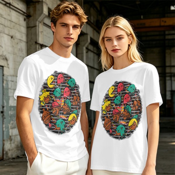 Gaming Character Grill Graphic Olive T-Shirt