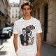Olive T-shirt with Frankenstein and Bride 'I'm Not Even Frankenstein' Print