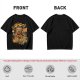 Olive Green T-Shirt with Retro Coffee Monster Graphic Print