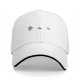 Black Baseball Cap With Small Beer And Drink Motif Embroidery