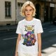 Olive T-shirt with Lego-style characters and 'Gonna Be Golden' print