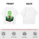 Olive Anime T-Shirt With Samurai Warrior Silhouette Art