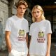 Olive T-Shirt with Cute Frog Graphic and Further Notice Text