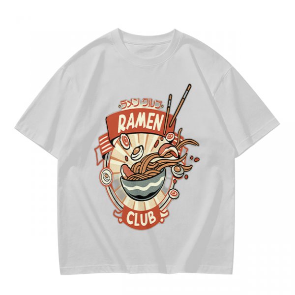 Olive Ramen Club Graphic T-Shirt with Noodle Bowl Art