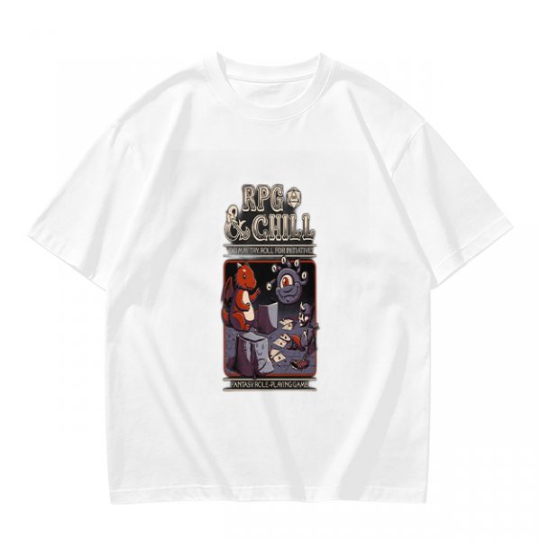 RPG & Chill Monster Graphic Olive T-Shirt