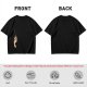 Olive green oversized t-shirt with stylized hand graphic print
