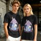 Oversized T-Shirt With Sleepy Baphomet Goat In Pajamas Print