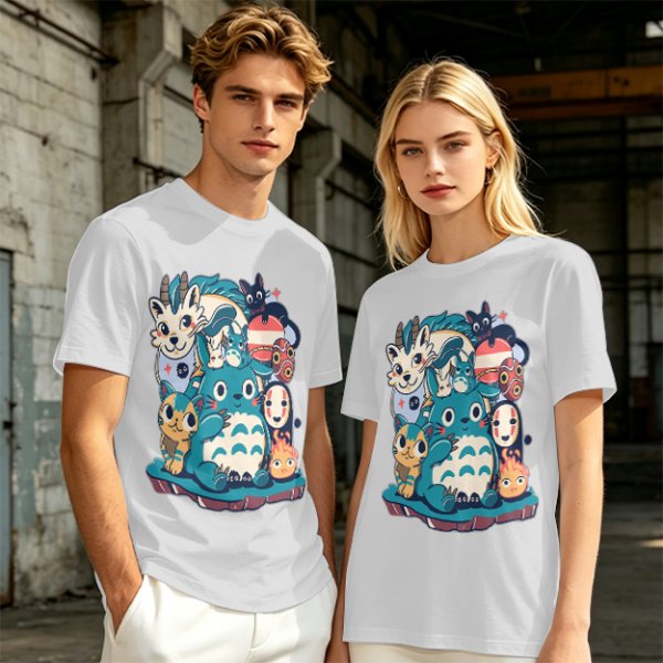 Olive T-Shirt Featuring Cute Studio Ghibli Character Mashup Art