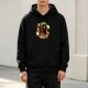 Black hoodie with coffin ghost floral 'Get In Loser' graphic