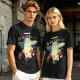 Totoro and Girls Fly Me To The Moon Graphic T-Shirt Design