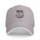 Black Baseball Cap With Ramen Raccoon Graphic Print
