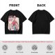 Olive T-Shirt with Friendship Themed Cartoon Crew Print