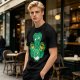 Olive Green T-Shirt With Studio Ghibli Clover Graphic Print