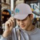 Black Baseball Cap With Blue Maneki-Neko Lucky Cat Graphic