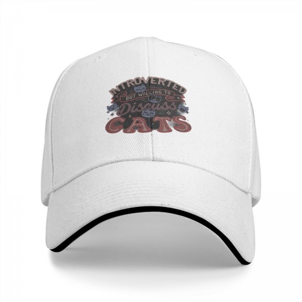 Introverted But Willing To Discuss Cats Baseball Cap