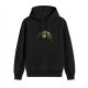 Black Hoodie With Turtle Hiking Mountain Graphic Design