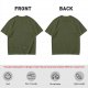 Olive Green Oversized T-Shirt With Abstract Line Art Print