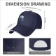 Black baseball cap with bat and full moon gothic graphic
