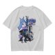 Olive T-Shirt with Whimsical Fantasy Creature and Character Print