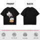 Olive T-Shirt With Stacked Cute Chibi Cats Graphic