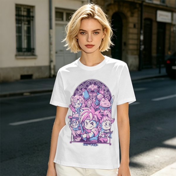 Chrono Trigger Chibi Character Group Graphic T-Shirt