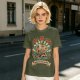 Olive T-shirt with Pirate Ship Homeward Bound Tattoo Style Print