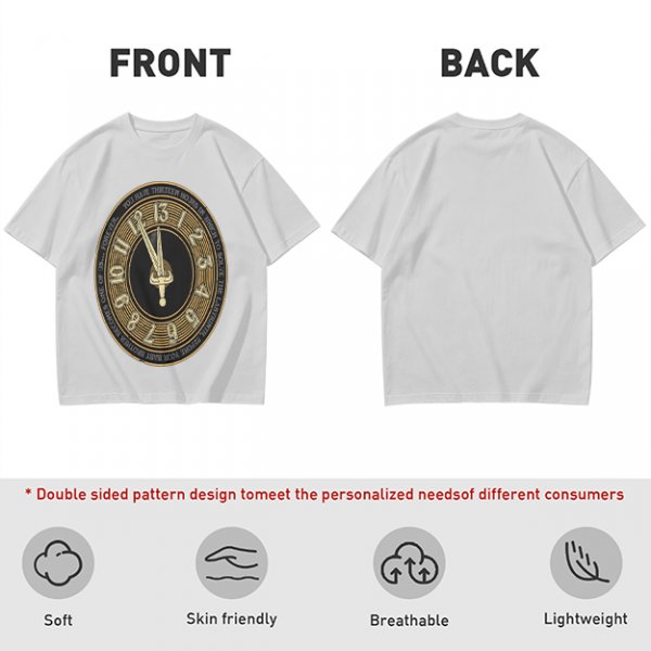 Olive T-Shirt With Thirteen Hour Clock Design