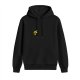 Black hoodie with retro pixel Pac-Man graphic design