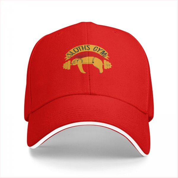Sloths Gym Graphic Black Baseball Cap