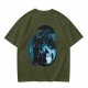 Olive T-shirt with How to Train Your Dragon Toothless and Hiccup Art