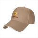 Black Baseball Cap With Cute Duck Holding Coffee Quackfeine Print