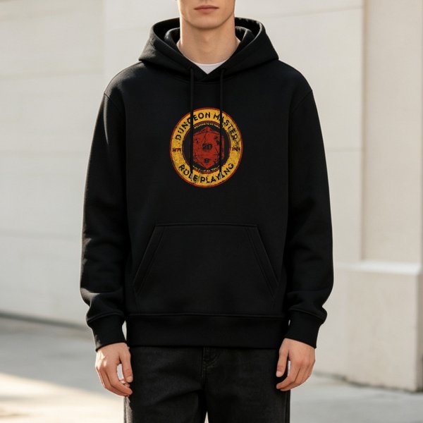 Dungeon Master Role Playing Hoodie With D20 Graphic