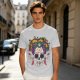 Olive T-Shirt with Day of the Dead Sugar Skull and Taco Food Art