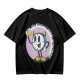 Olive T-Shirt With Cartoon Clock Holding Beer 'Happy Hour' Print
