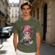 Olive T-shirt with One Piece Tony Tony Chopper Graphic Print