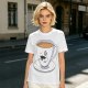 Olive Green T-Shirt With Dapper Cartoon Teacup Graphic