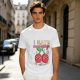 Olive Graphic T-Shirt With I HATE mood swings Cherry Print