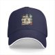 Black Baseball Cap With Halloween Themed Cat Character Print