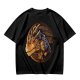 Olive T-Shirt With Dragon And Warrior Fantasy Art Print