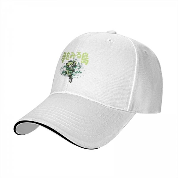 Black baseball cap with water-themed character graphic and Japanese text