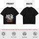 Olive T-Shirt With Cartoon Characters And 'CLUB' Graphic Print