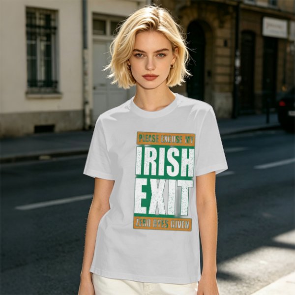 Irish Exit Funny St. Patrick's Day T-Shirt Design