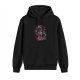 Black Hoodie With Dark Abstract Monster Graphic Print