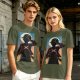 Olive Anime Character Silhouette Graphic T-Shirt