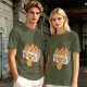 Olive T-Shirt With Cartoon Chicken Nuggets Box Print