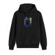 Black hoodie with Starry Night style fantasy castle graphic