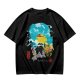 Olive T-shirt with anime pig pilot and seaplane graphic