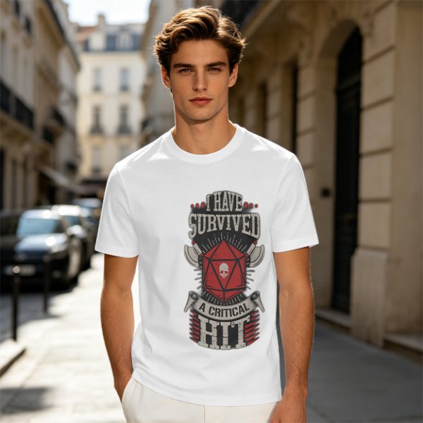 I Have Survived A Critical Hit D20 T-Shirt